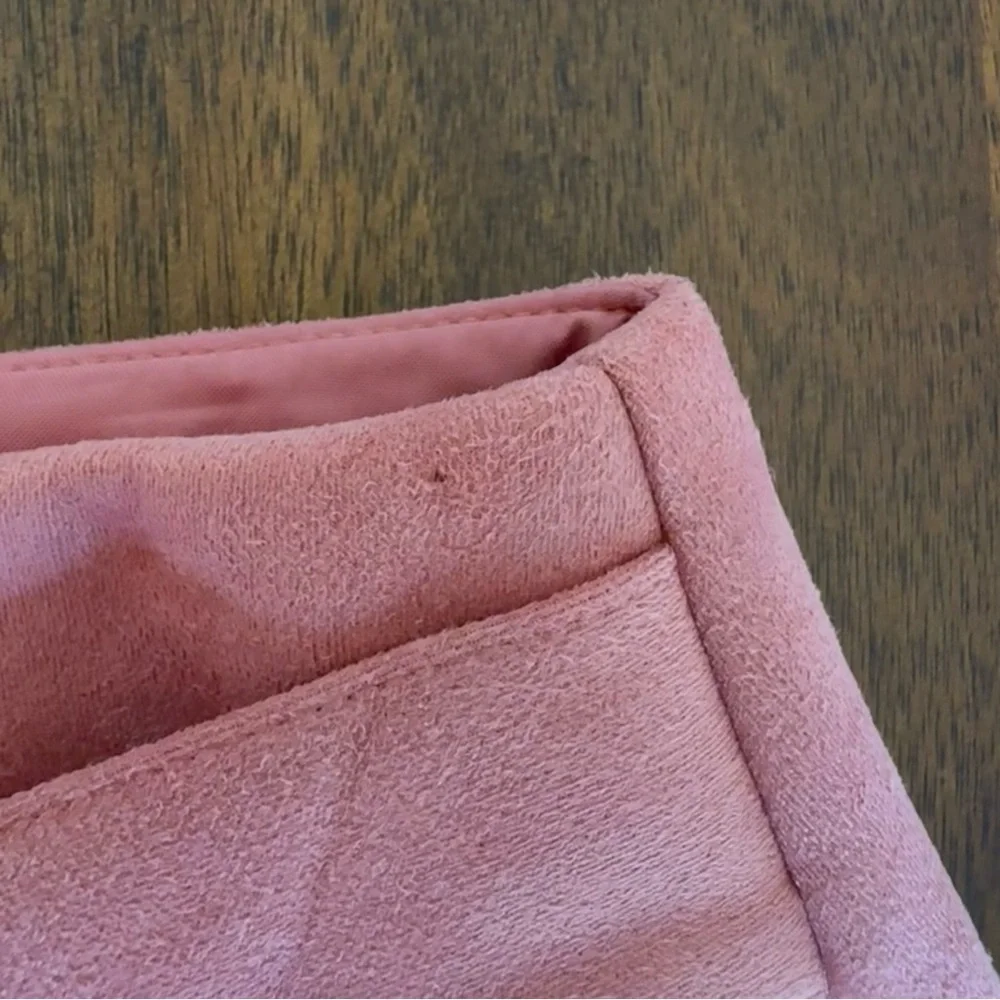 Ann Taylor Loft Faux‎ Suede Skirt Mini Coral Salmon Pink Tie Size 2